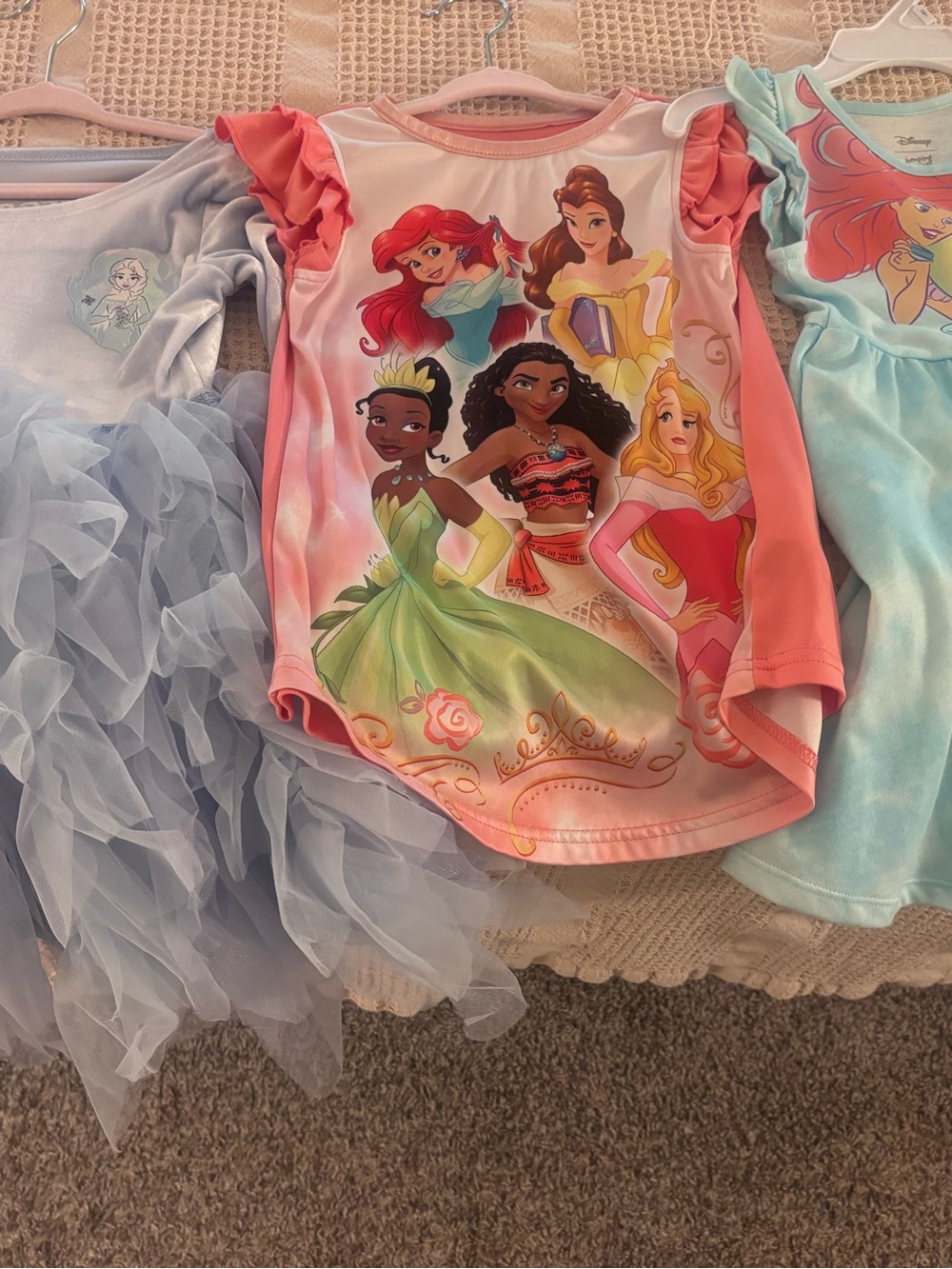 Lot of 3 Dresses: Ariel, Disney Princesses and Elsa